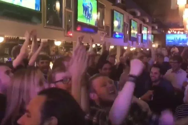 Watch: How 100 Huddersfield Town fans celebrated victory in a London bar